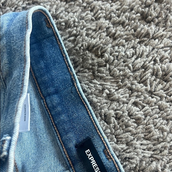 Express Blue Skinny Jeans with Cowboy themed Distressed Patches - Picture 5 of 8